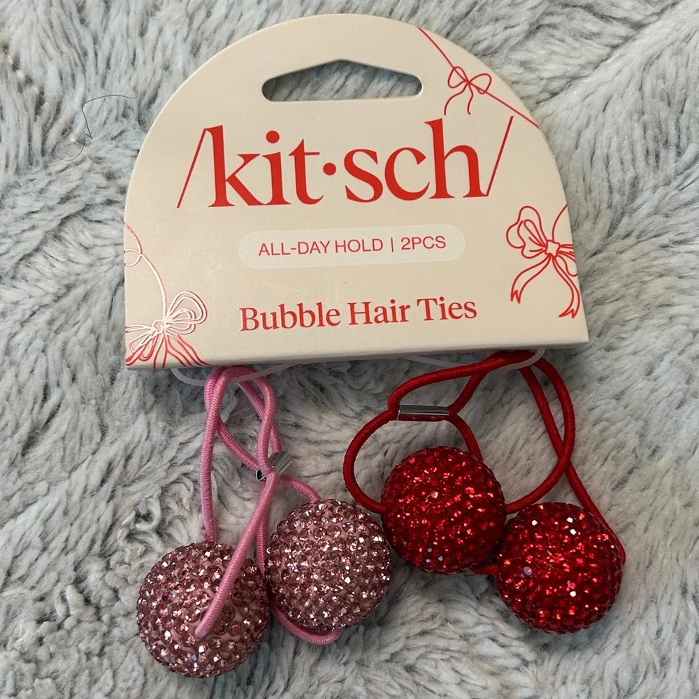 Kitsch Damage-Free Bubble Hair Tie, Sparkling Rhinestone Ponytail tieCrease-Free